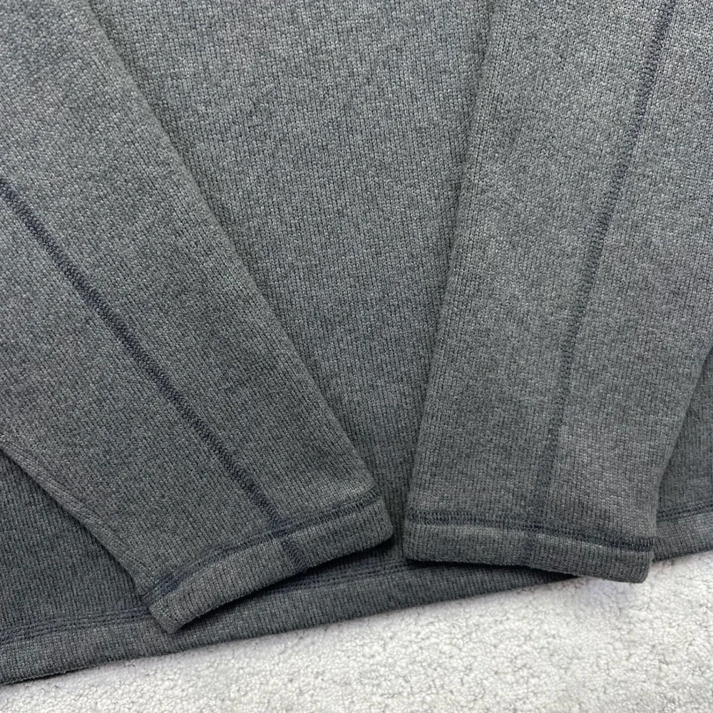 The‎ North Face Sweater Mens Large Gray Cap Rock Quarter Zip Fleece Pullover